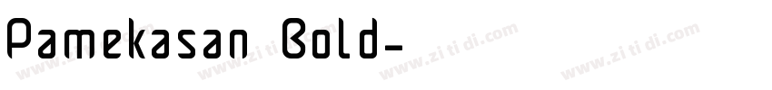 Pamekasan Bold字体转换